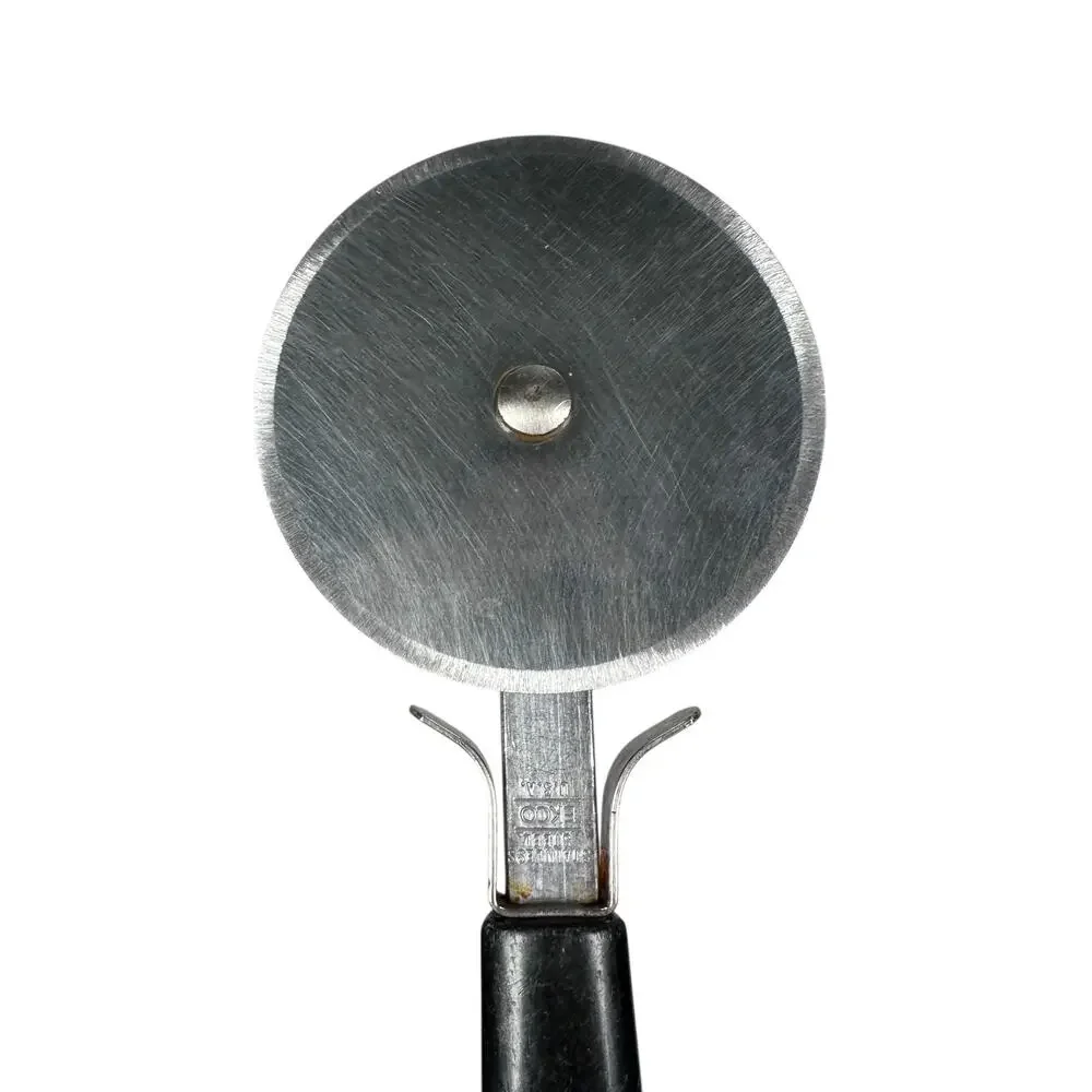 Vintage EKCO Black Utensils Pizza Cutter & Tomato Slicer‎ Stainless Lot of 2